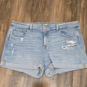 Old Navy Light Blue Distressed Jean Shorts